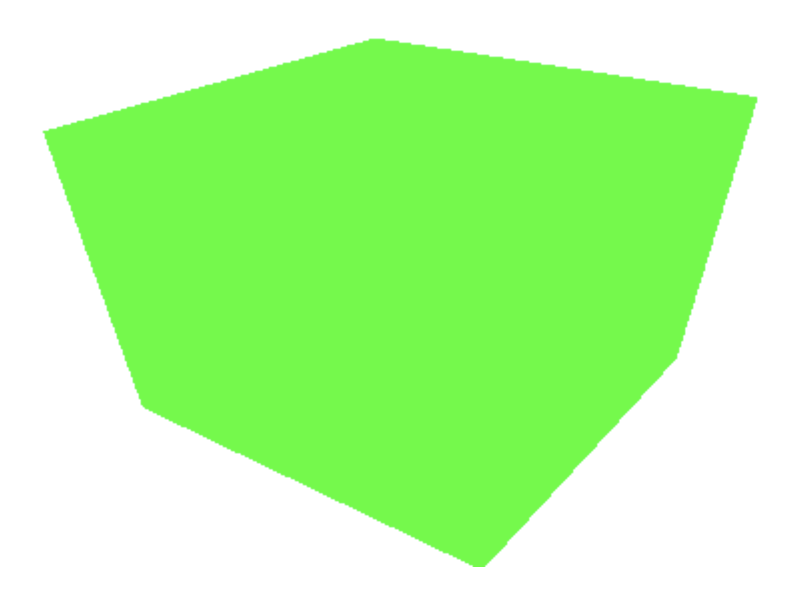Screenshot of a 3D cube rendering